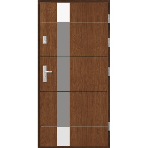 Drzwi zewnętrzne drewniane Agmar- Agle (inox jednostronnie)