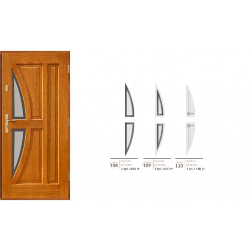 Drzwi zewnętrzne drewniane  ramowe Agmar-Bellis