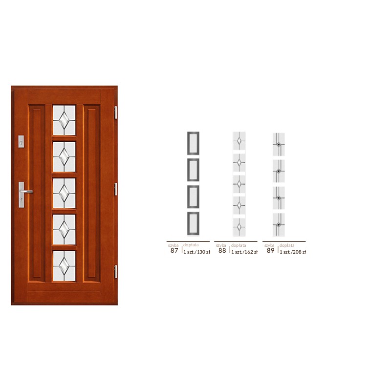 Drzwi zewnętrzne drewniane Agmar-Galium