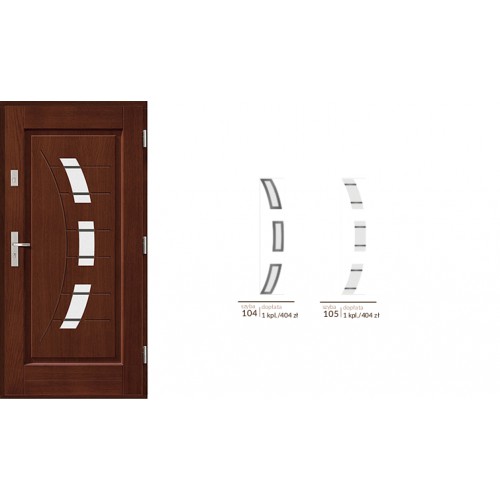 Drzwi zewnętrzne drewniane Agmar-Karbon